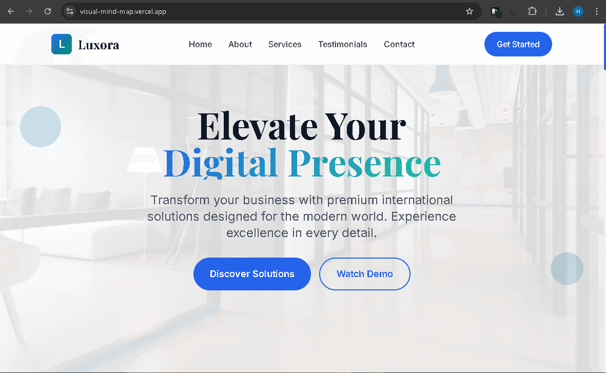 One Page Landing Website