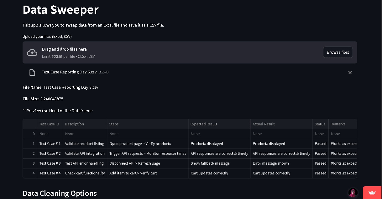 Data Sweeper