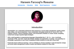Static Resume (HTML CSS)